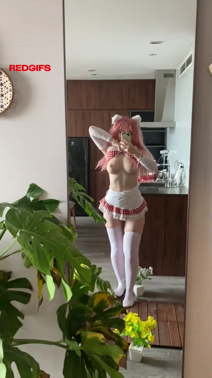 Hello Kitty Slut Greets with Massive Tits and Tease