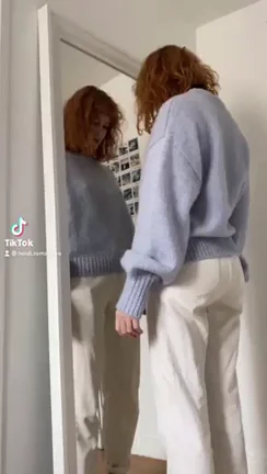 TikTok Slut's Wardrobe Tease: Cozy Sweater to Ass-Out Lingerie