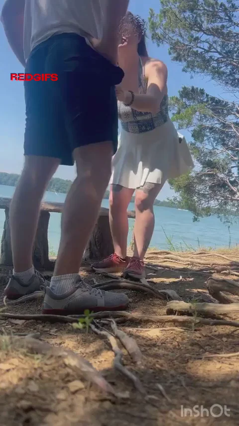 Lake Shore Fuck Show with Big Tit Slut 😍🌊🍆