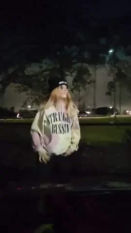 The middle of the parking lot,with plenty of cars on the highway and around,was fun night out for sure