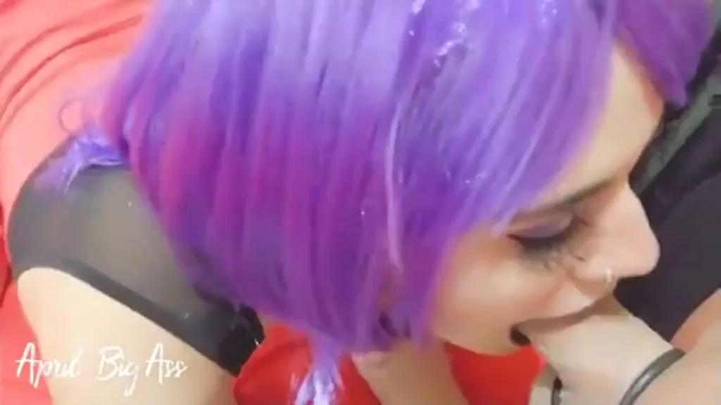 Rei Ayanami Cosplay Slut Gagging on Massive Cock 💜🍆💦