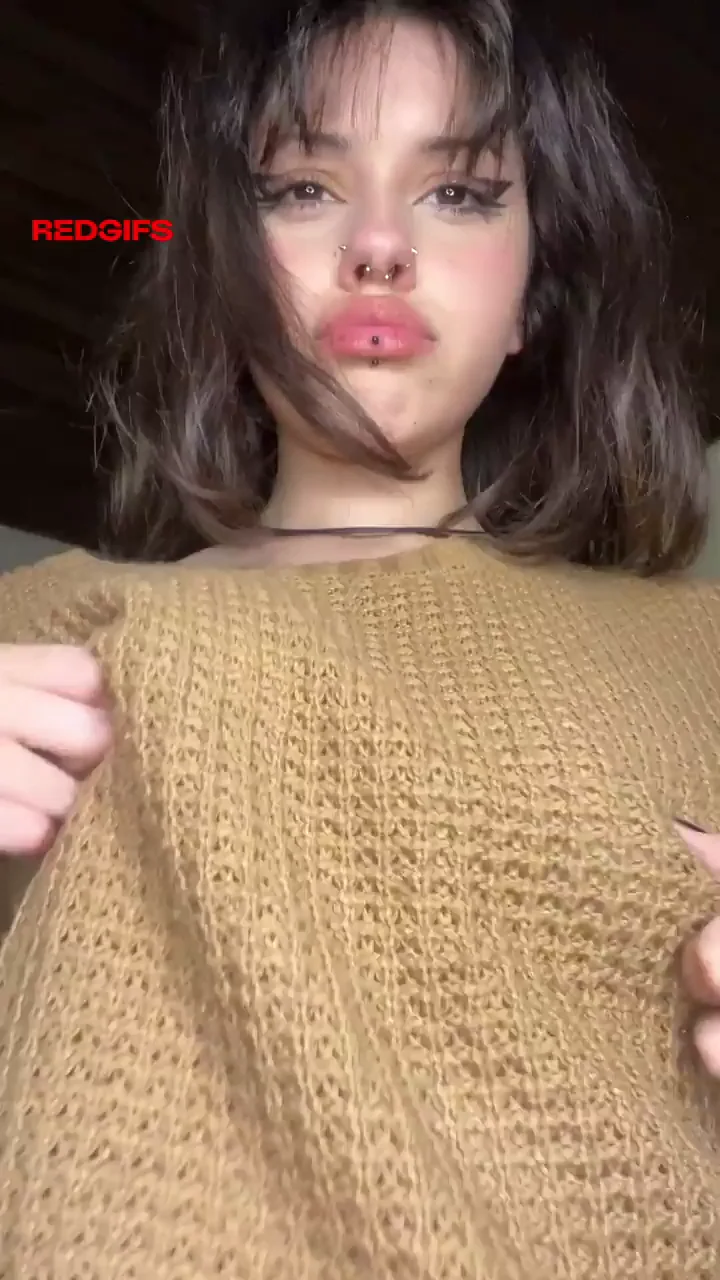 Shy F19 Student's Jaw-Dropping Titty Reveal in Luxe Knit Tease
