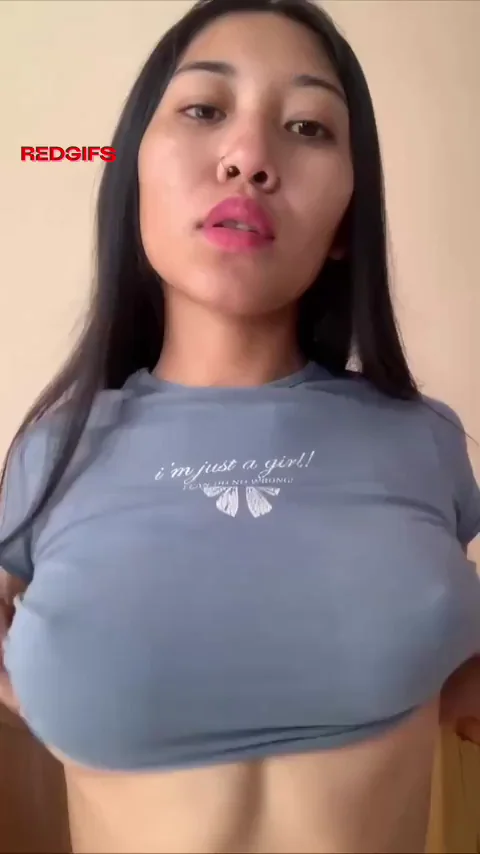 Asian Amateur's Hard Nipple Titty Drop Tease
