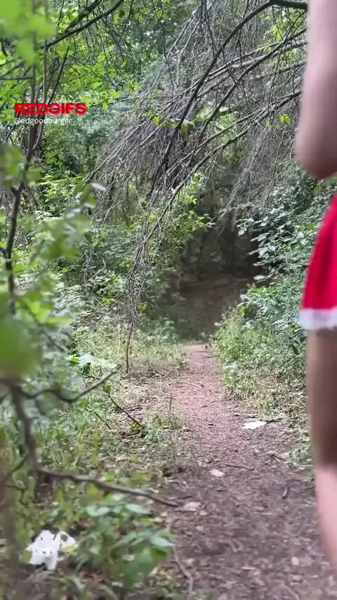 🔥 Park Slut Begs for Breeding Creampie in Red Mini 😈🍑