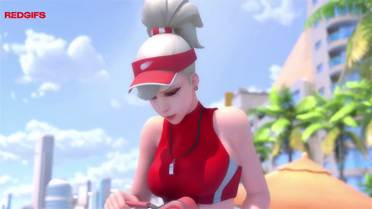 Lifeguard Mercy Bouncing Her Big Tits on Beach Cock (Rwt4184)