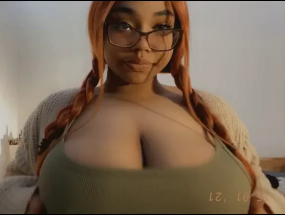 Iris Black's Thicc Futaba Cosplay: Massive Tits & Nerdy Tease