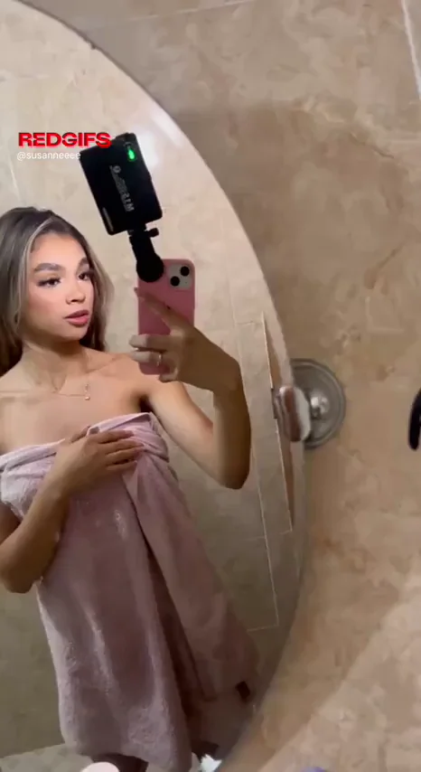 CumDumpster Sign on My Slutty Face? Teen Tease in Bathroom