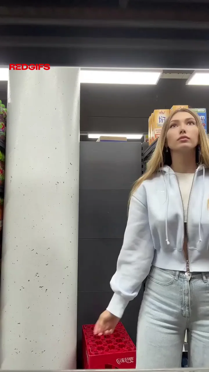 Can't Pick My Snack Tomorrow? 😏 Big Tit Teen Teases in Supermarket Flash 🔥