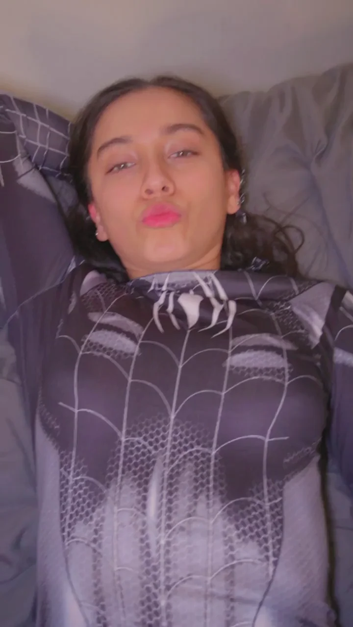Dressed as a spider girl and ready to fuck