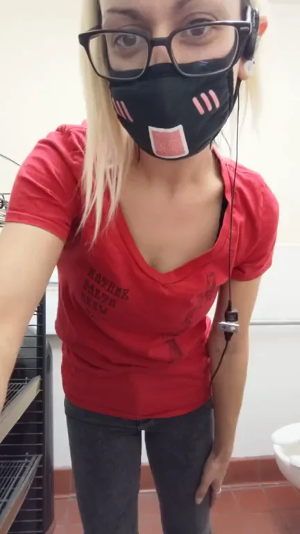 Got slutty & did a [drop] in the back room at work, it's always cold in here ? [OC]