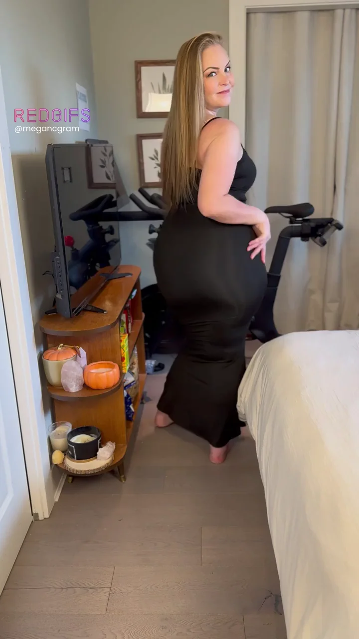 Thick Chubby MILF's Tight Dress Tease: Booty Overload on the Stationary Bike