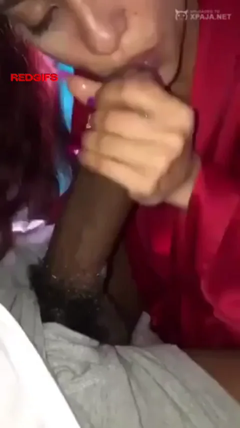 Sexy Redbone Doing Her Best To Chow Down This BBC Down Her Throat.
