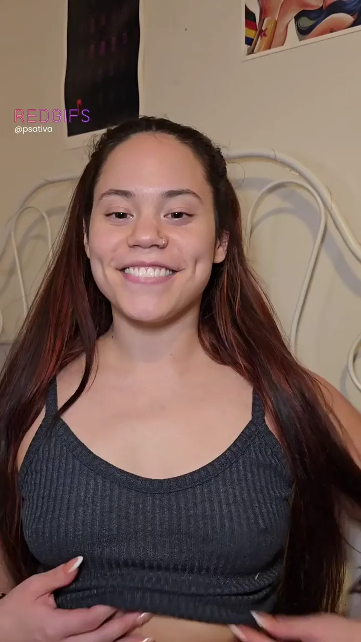 Perky Asian Babe's Tiny Titty Tease Drop