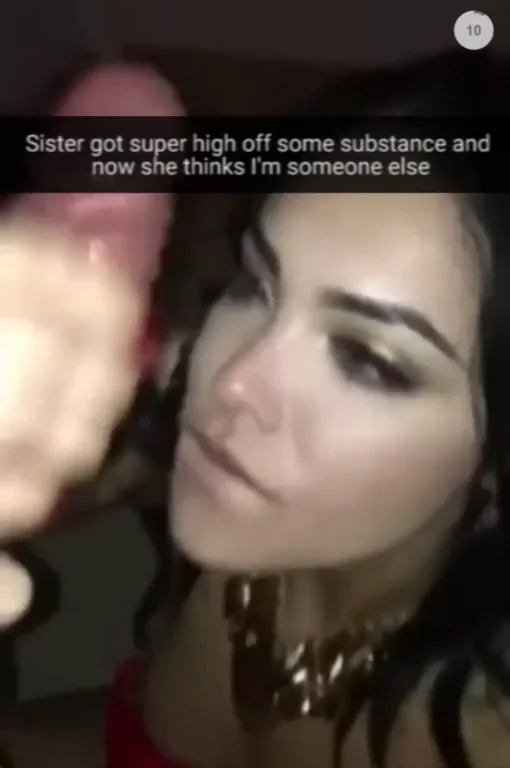 Stoned Sis Sucks Bro's Dick Thinking He's Someone Else 😵🍆💦