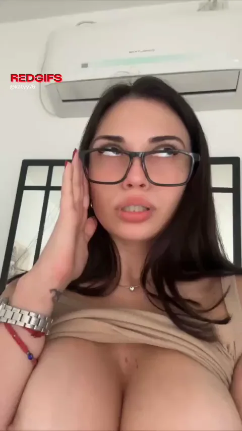🔥 Hottest Massive Tits Tease in Glasses 😍