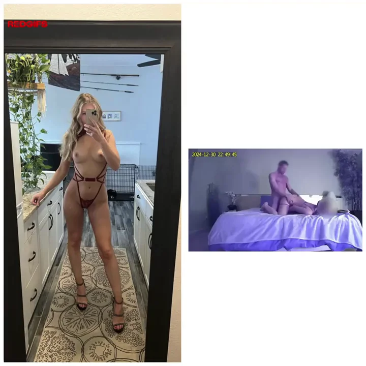 You're at work, but your girl is posting lingerie pictures then ends up cheating on the security camera😈