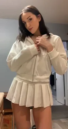 Sneak a Peek Under My Tight Sweater & Tiny Skirt? 😏🍑