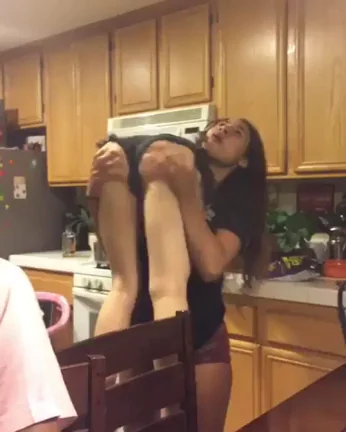 🍑 No Locked Doors Challenge: Kitchen Legs-Up Pound Fest 🔥