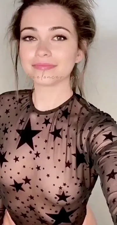 Study Date Tease: Sheer Starry Bodysuit Dripping Wet Temptation