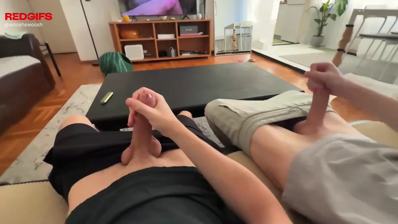 Bro's Foot Fetish Jerk Session: Thick Uncut Cocks Throbbing on the Mat