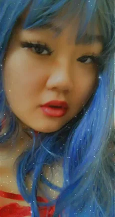 Blue-Haired Asian Tease: Wait for the Slutty Reveal