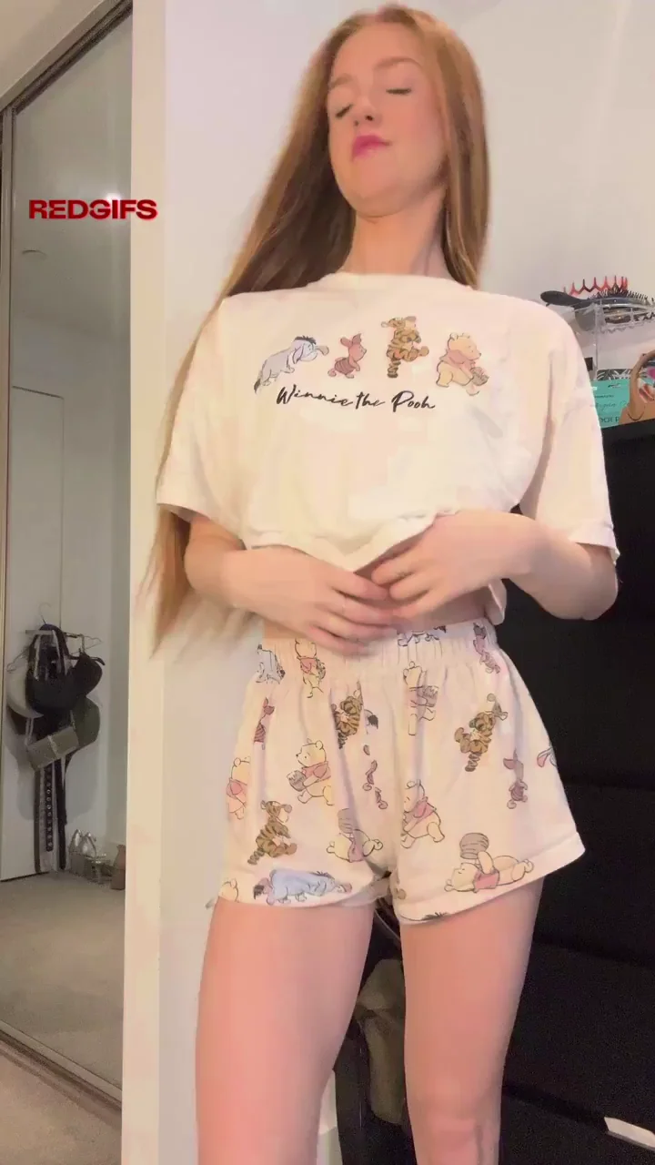 Natural AA Tits Slut Teases in Cute PJs 🔥🍑