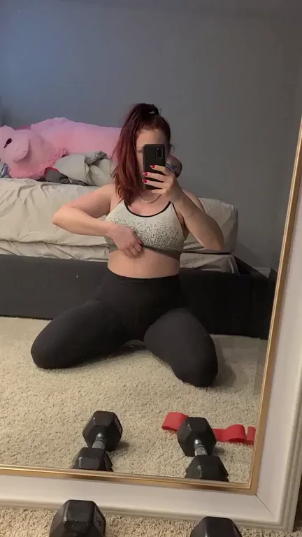 36YO Milf Teases Her Juicy Tits in Tight Sports Bra! 🔥🍈🍈