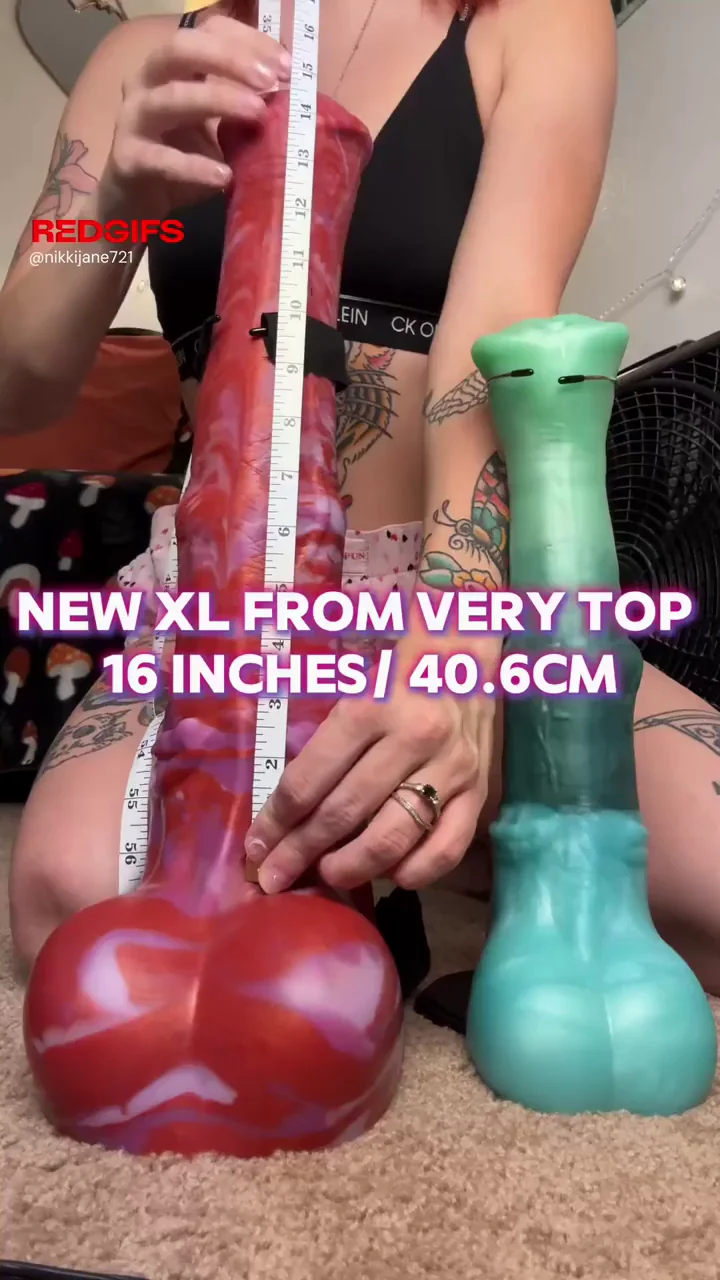 XL Chance Bad Dragon Tease: 16" Monster Cock Size Check! 🍆🔥 (BD)