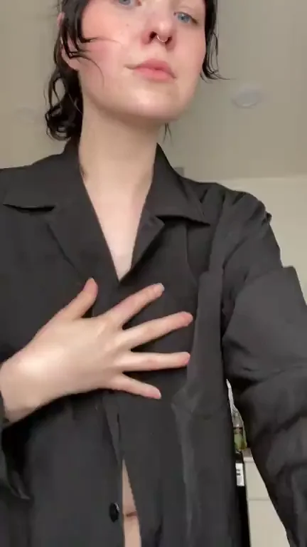 Teasing Strip in Tiny Black Shirt
