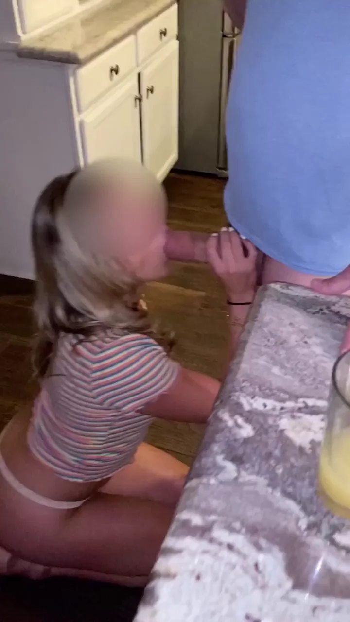 Sucking dad’s big dick friend