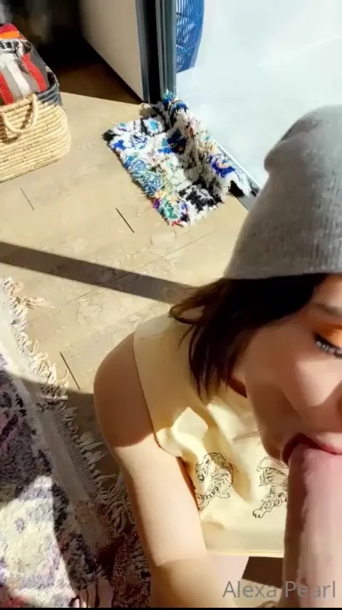 She looks great sucking cock with that hat