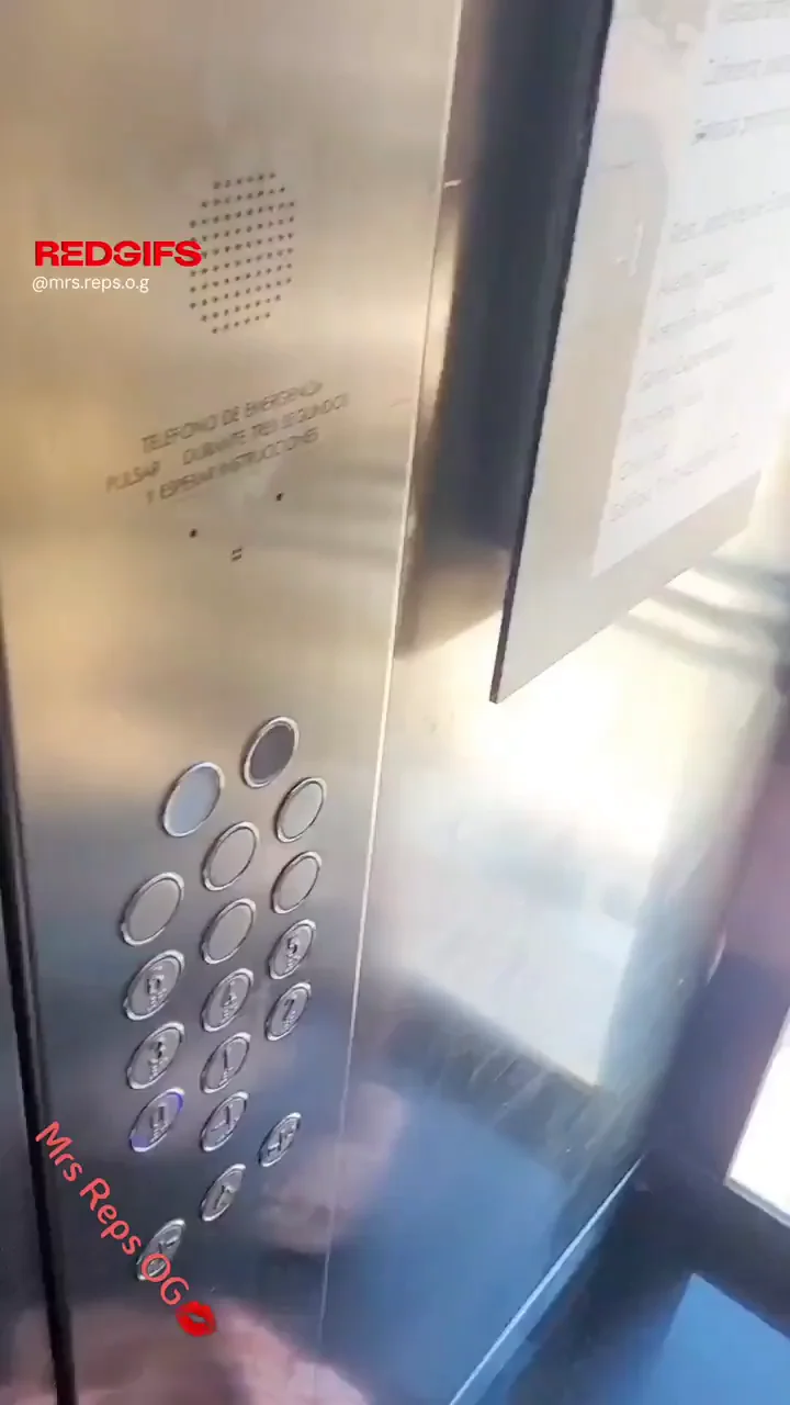 Showing off in the elevator