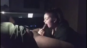 BBW wife take the whole big black cock down her throat