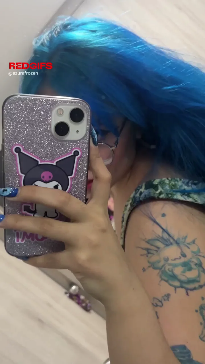 Quick Reminder I'm Your Blue-Haired Slut 😋💦