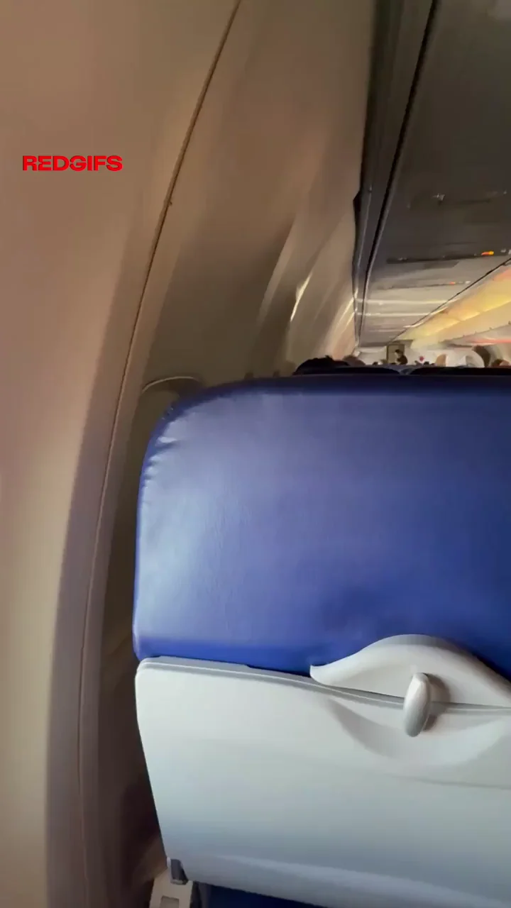 🛫 Blonde Slut Flashes Perky Titties on Airplane Ride 😈