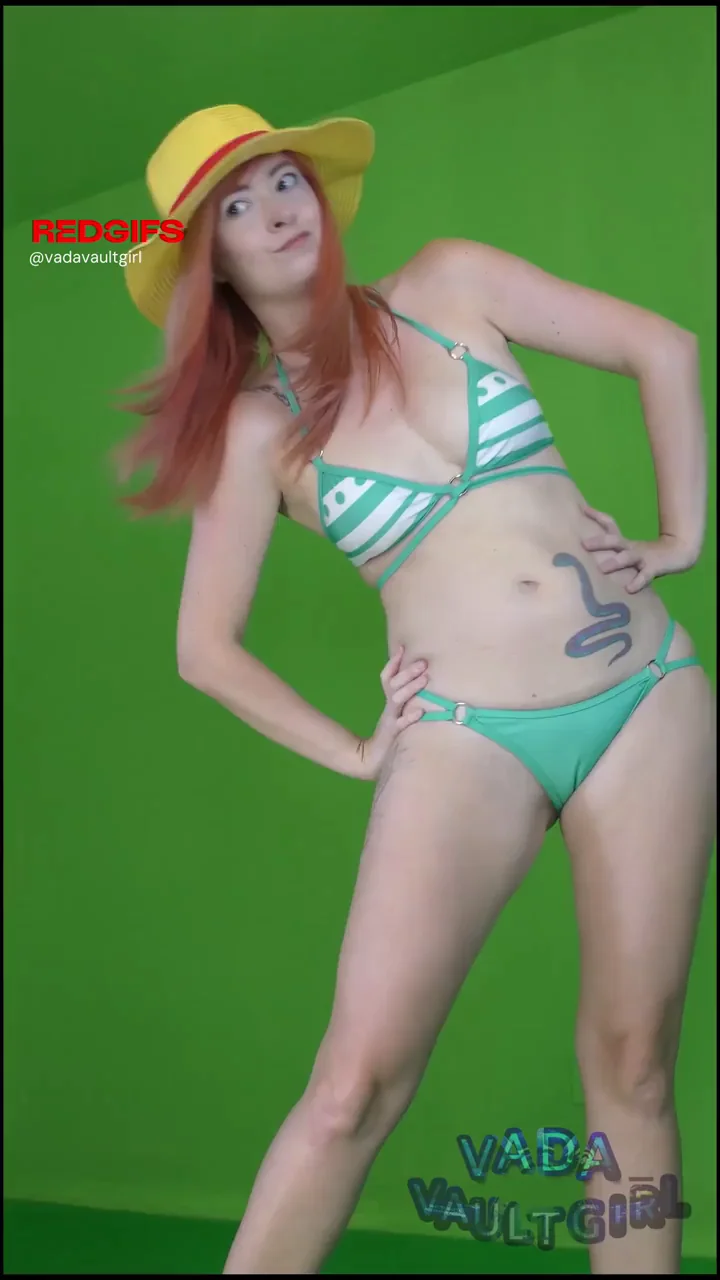 Thought I'd dress up as Nami from One Piece while my hair was still bright orange!