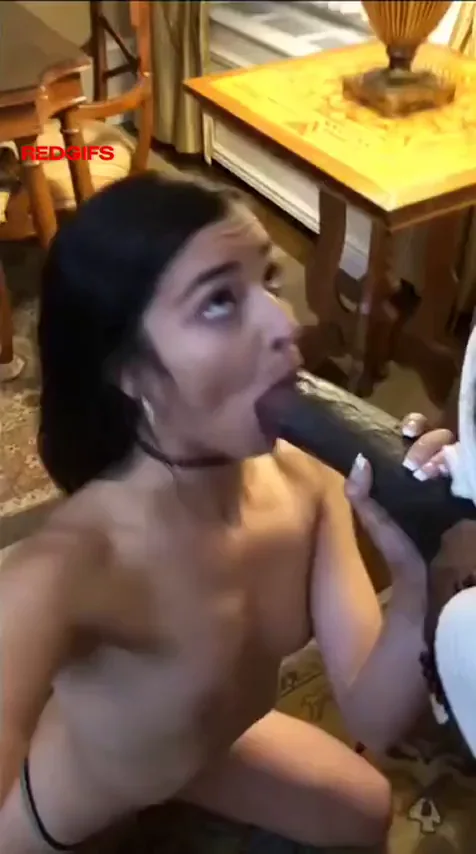 Cute Teen First BBC Cock Worship