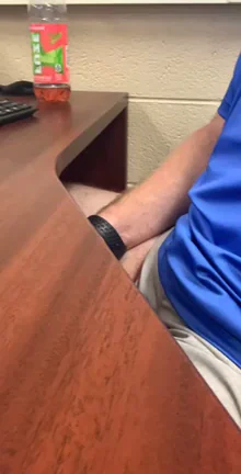 Office Dick Tease: Thick Shaft Sneak Peek at Work