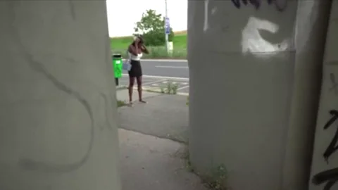 Thick Ebony Slut Quick to Twerk for White Cock