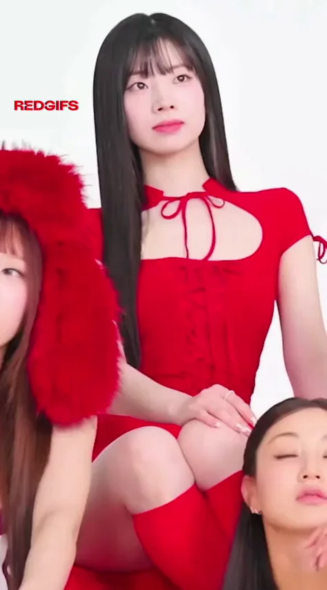 🔥 TWICE Dahyun's Thicc Thighs Tease in Red Slutty Dress 😈🍑