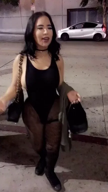 Phat Ass Asian Bombshell Struts Her PAWG Goods in Sheer Street Tease