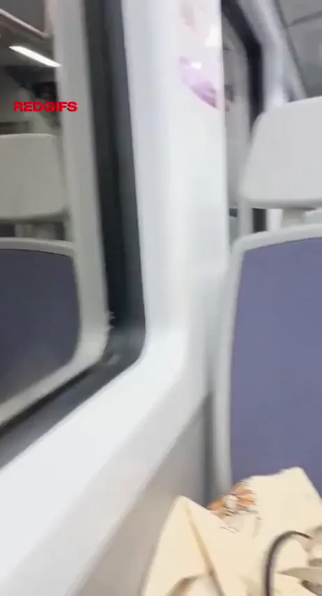 Petite Slut Flashes Tits on Train 😈🚂👅