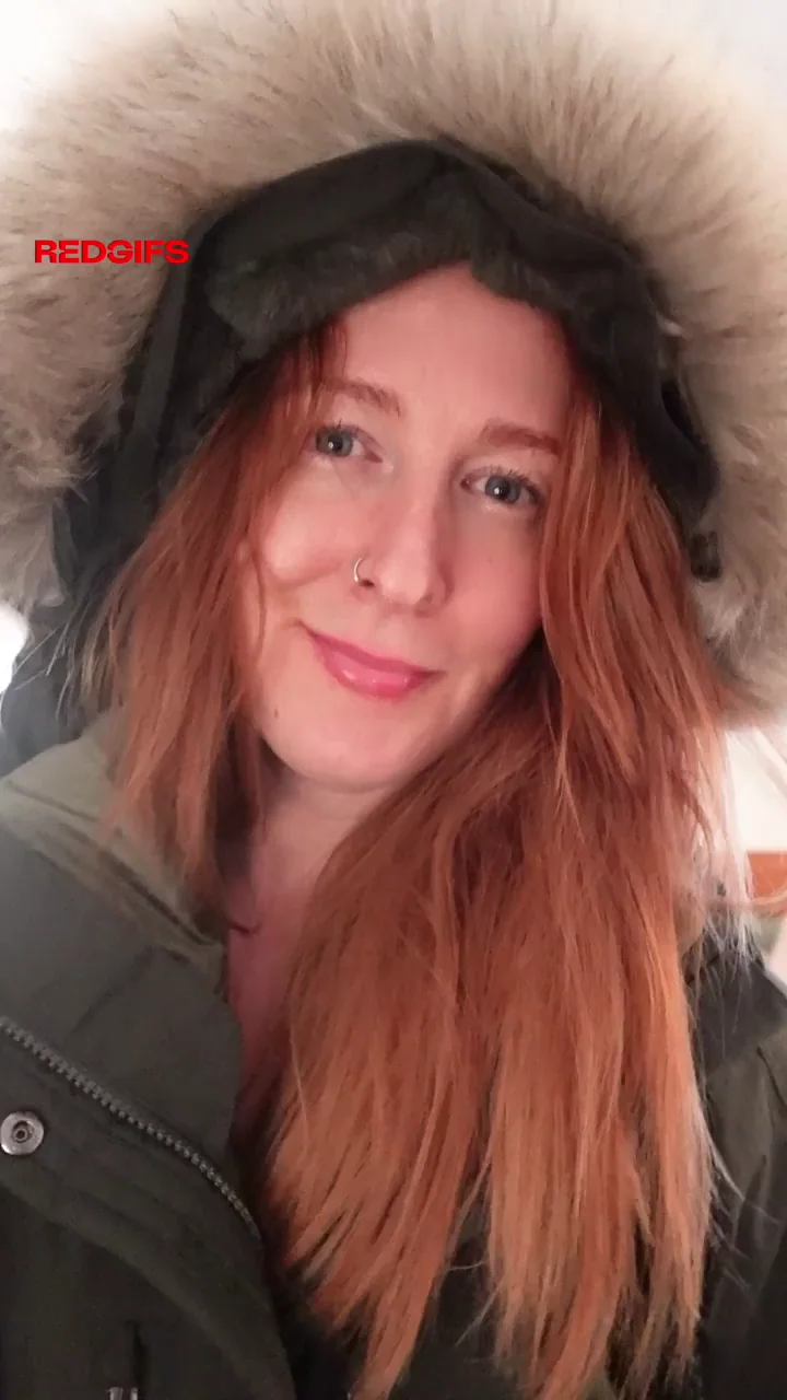 Trying on my new winter coat!