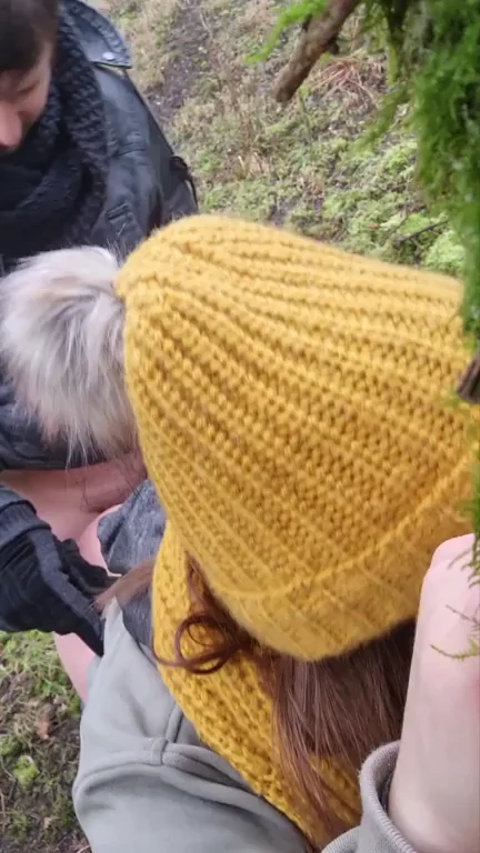 When you're taking it next to a busy path, sometimes biting your hand is the only option. [gif]