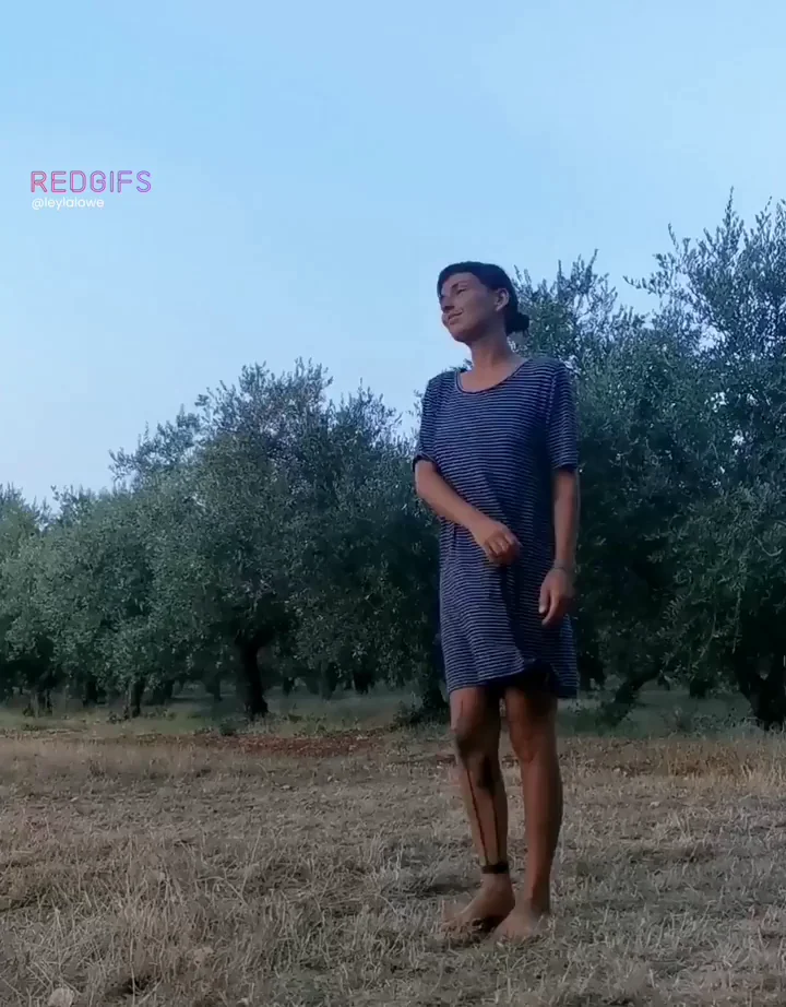 Undressing it all in an olive grove