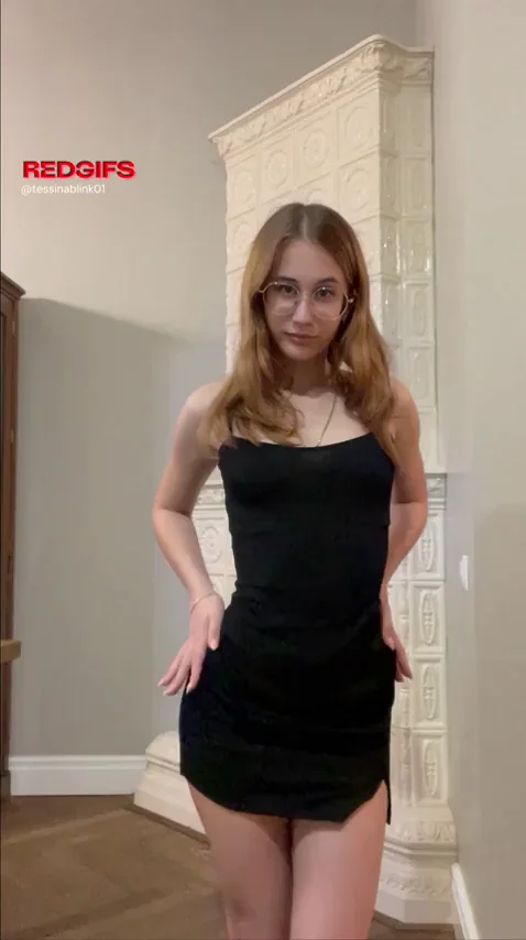 🔥 Teen Slut in Tight Black Dress Teases Tits & Ass 😈