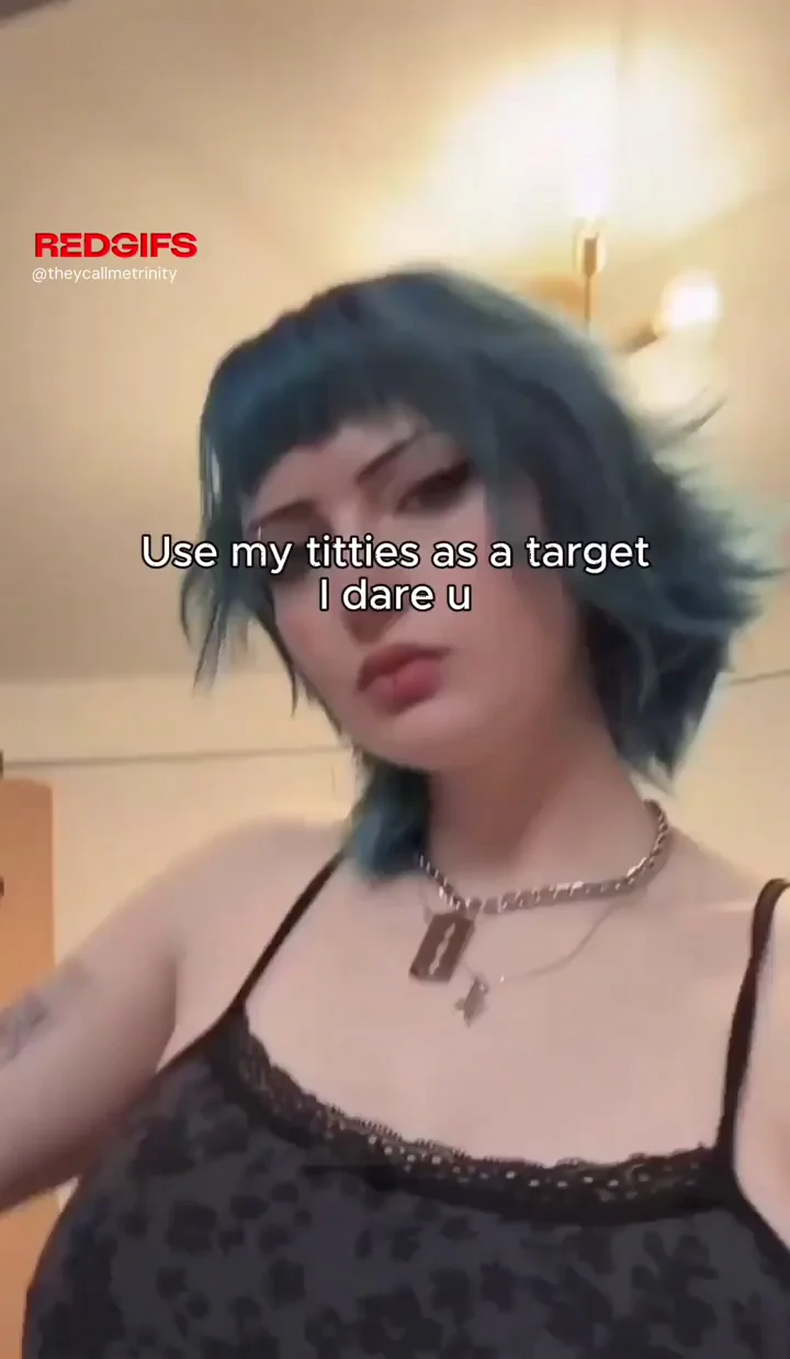 Goth Babe's Massive Tits as Your Cum Target