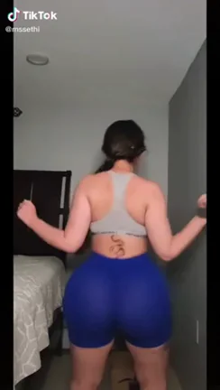 Thick TikTok Slut Thinks Her Booty’s Too Big 🍑💦 (Nude Tease Ending!)