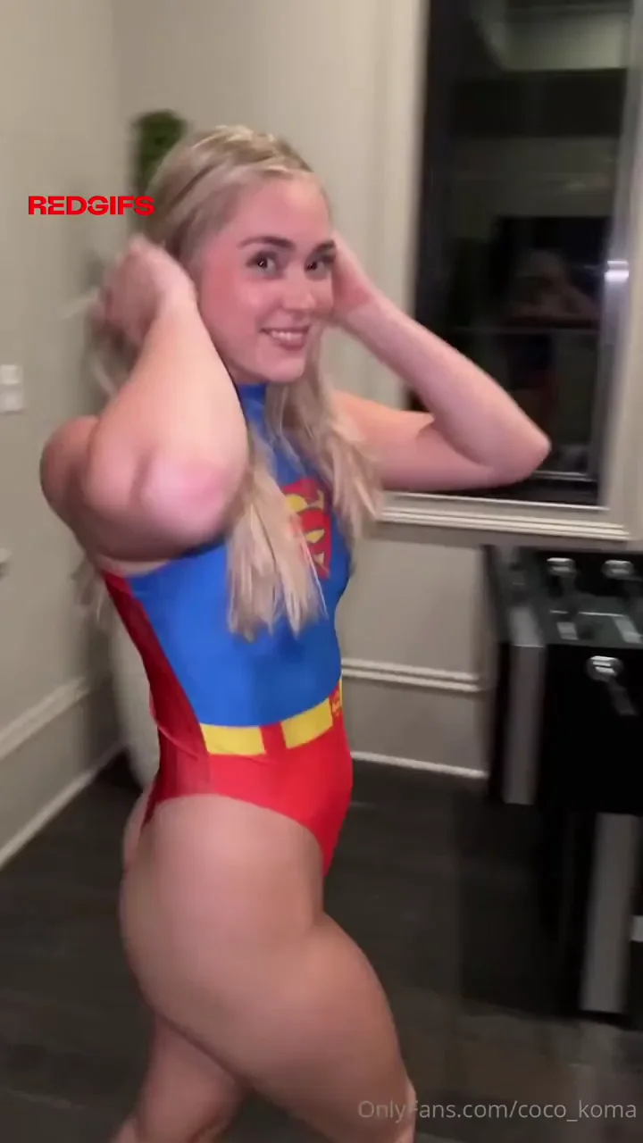 Blonde Supergirl Cosplay Bent Over for Doggystyle Pounding