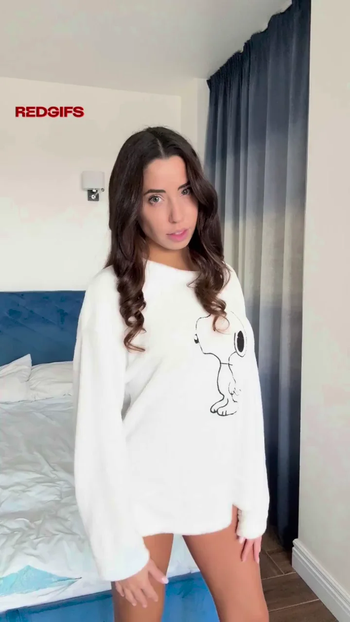 Slightly embarrassed by her small body